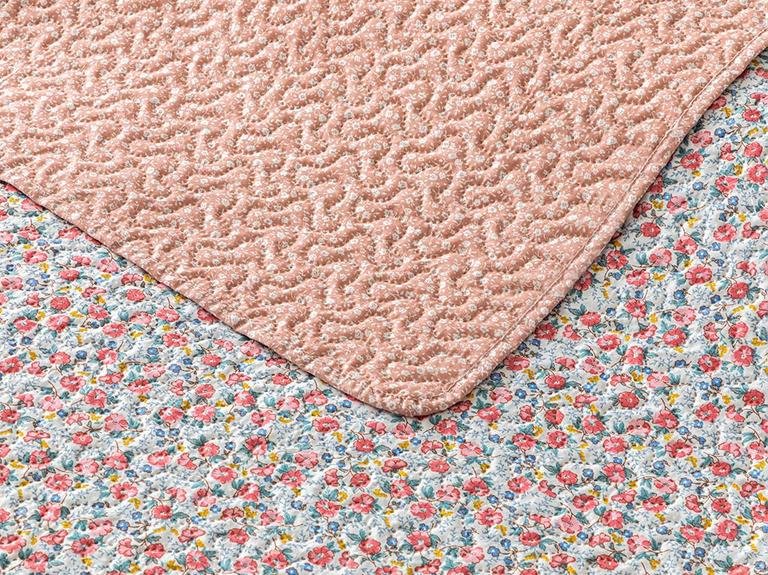 Двойная многофункциональная крышка Lovely Florets 200x220 см, розовая