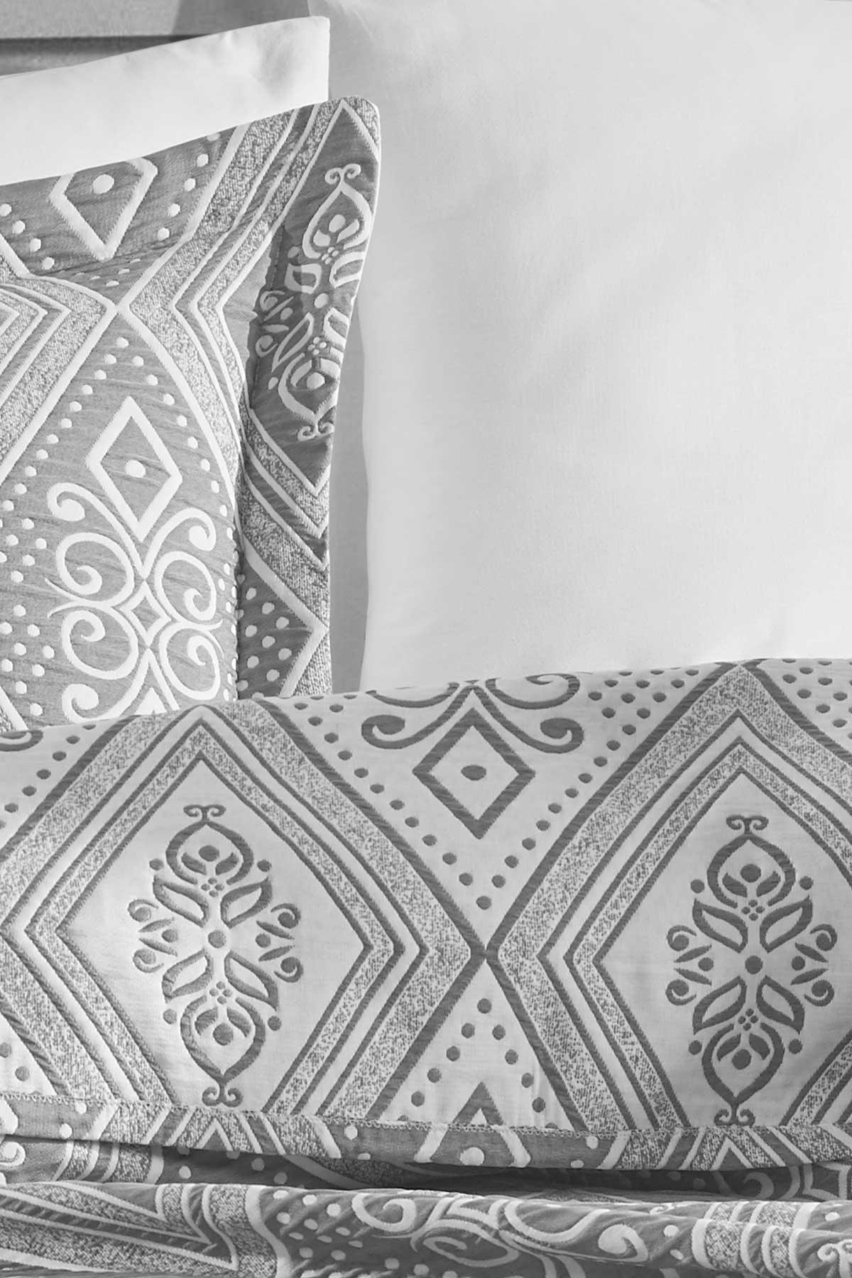 Комплект покрывала Single Cotton Crinkle Bohemian Silver