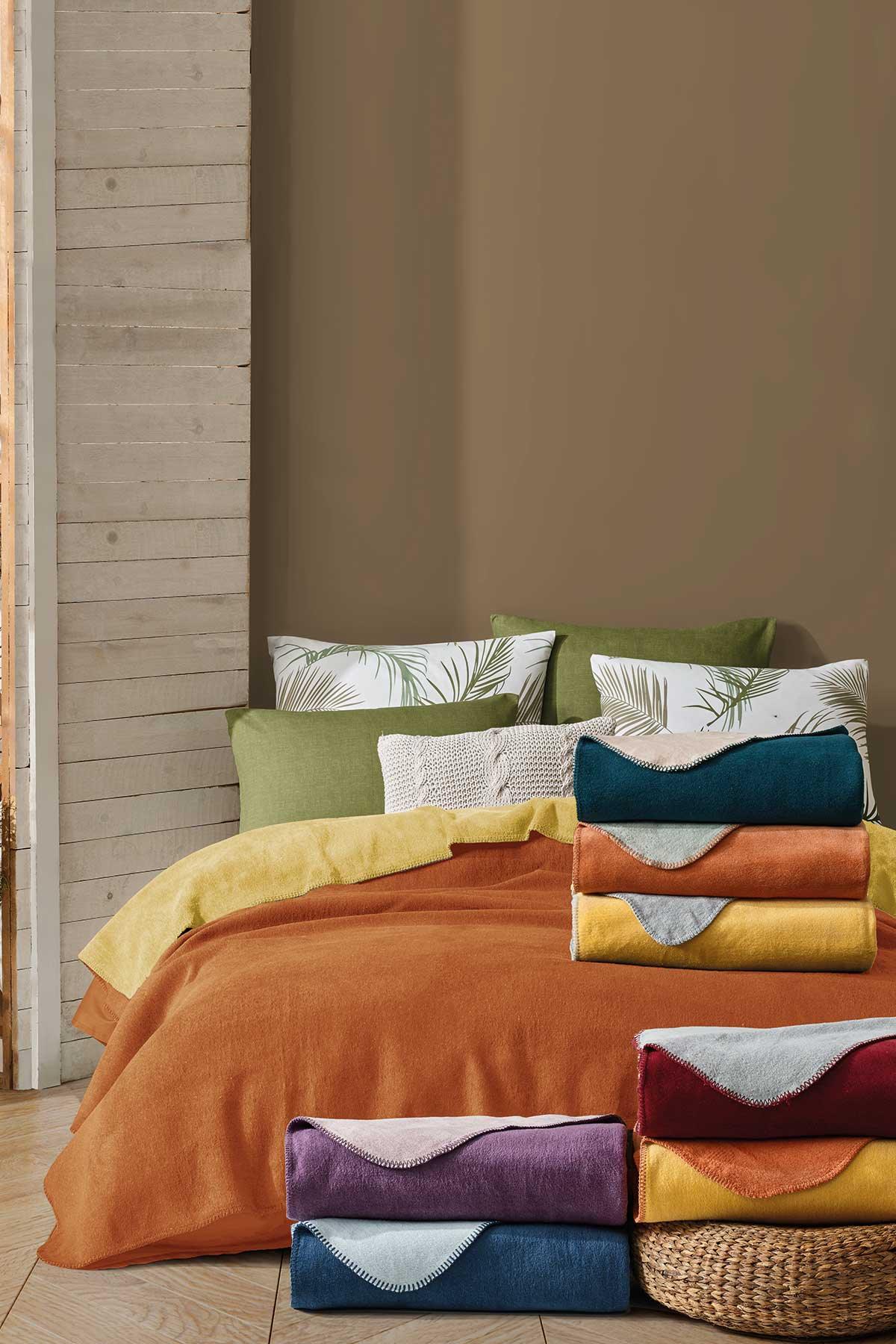 Хлопковое одеяло Elegant Cinnamon-Yellow Single (150x220cm)