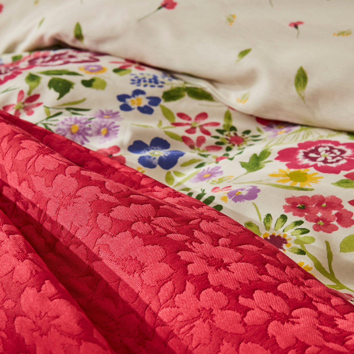 Karaca Home Lisette Cotton Double Duet Set Фуксия