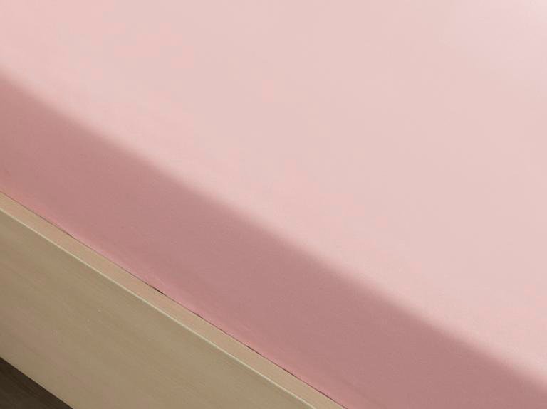 Однотонная хлопковая двуспальная простыня 240x260 см Candy Pink