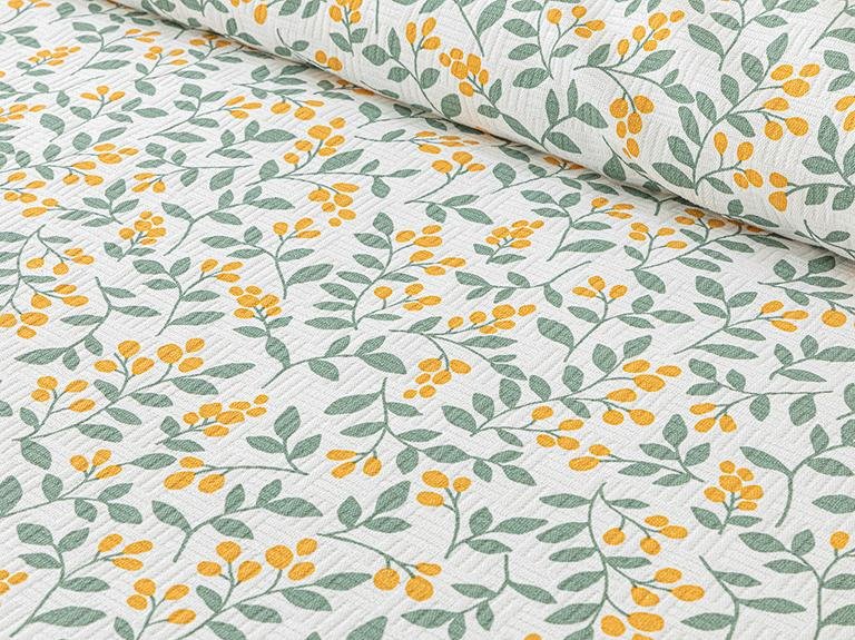 Пике с принтом Little Blooms King Size 240x220 см, желтый