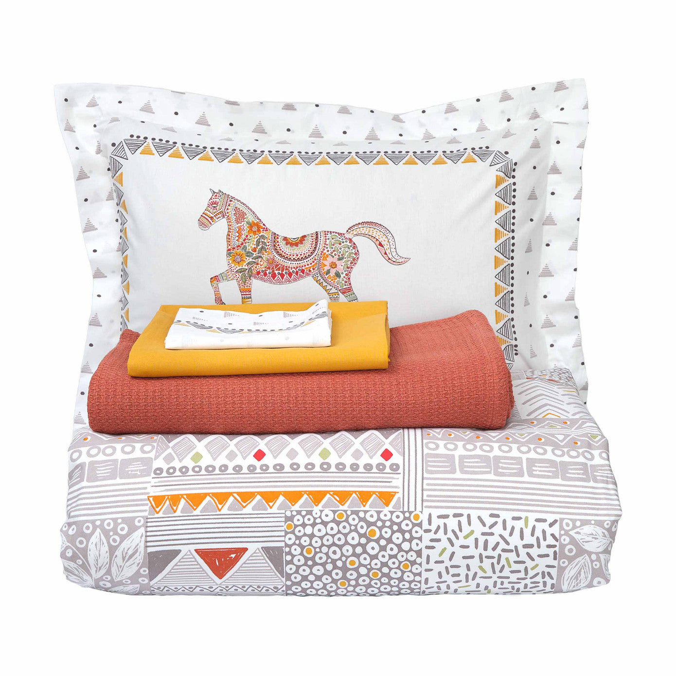Комплект пододеяльников Karaca Home Halig из 100% хлопка с двойным пике