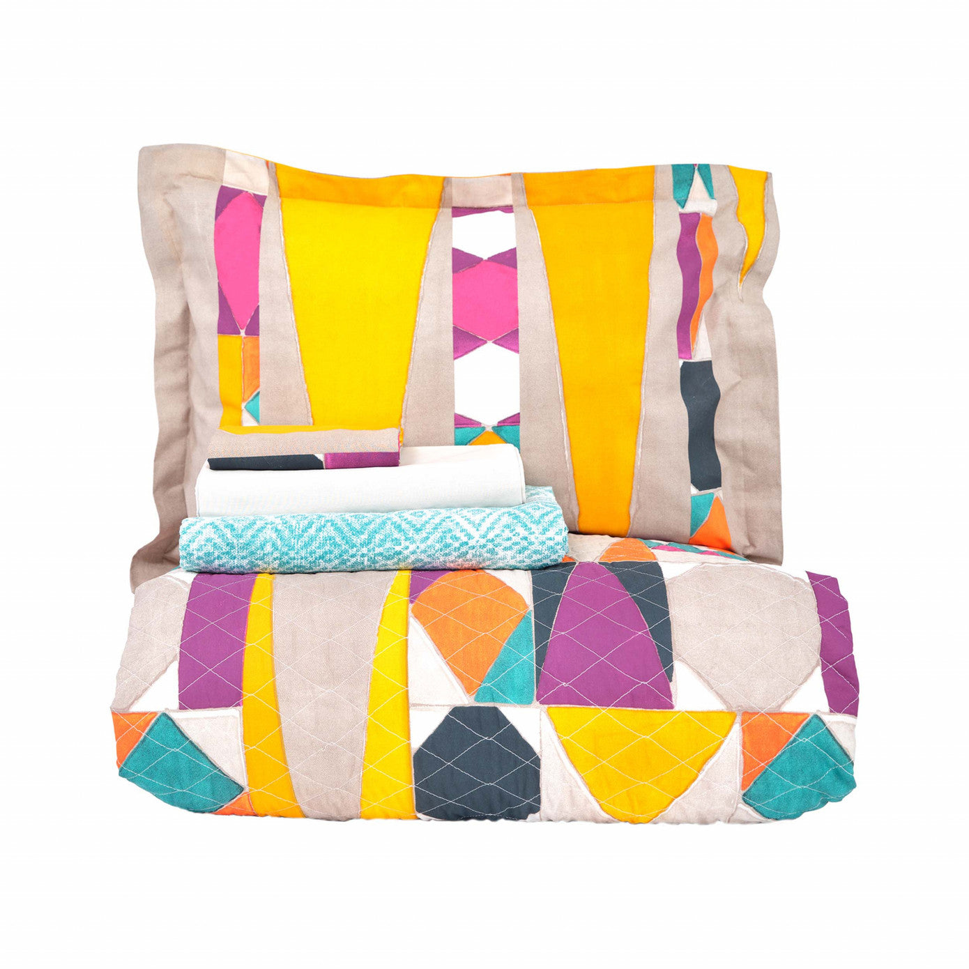Karaca Home Vitali Purple 100% хлопок двойной летний комплект (пододеяльник + пике)