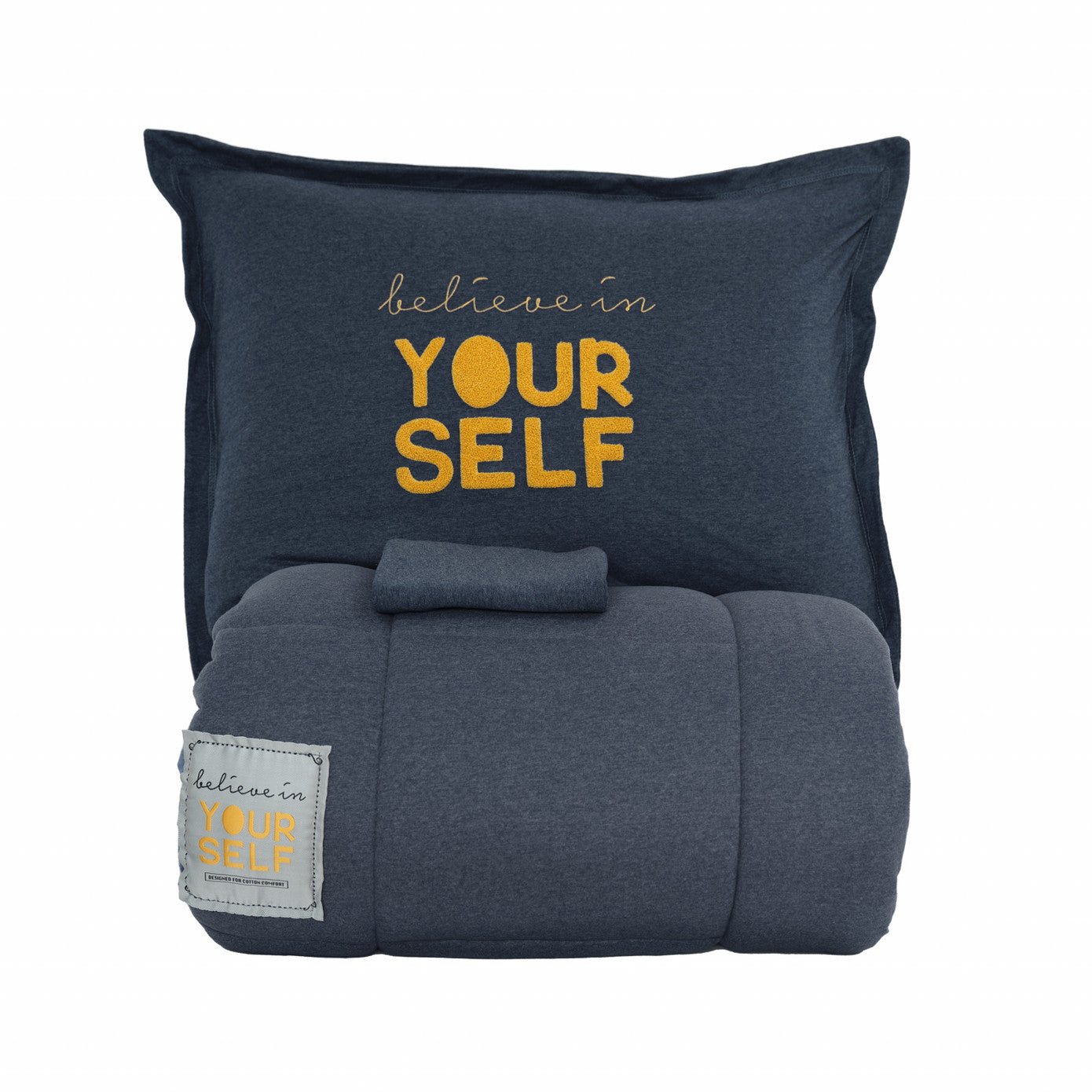 Комплект постельного белья Karaca Home Motto Cotton Comfort Indigo