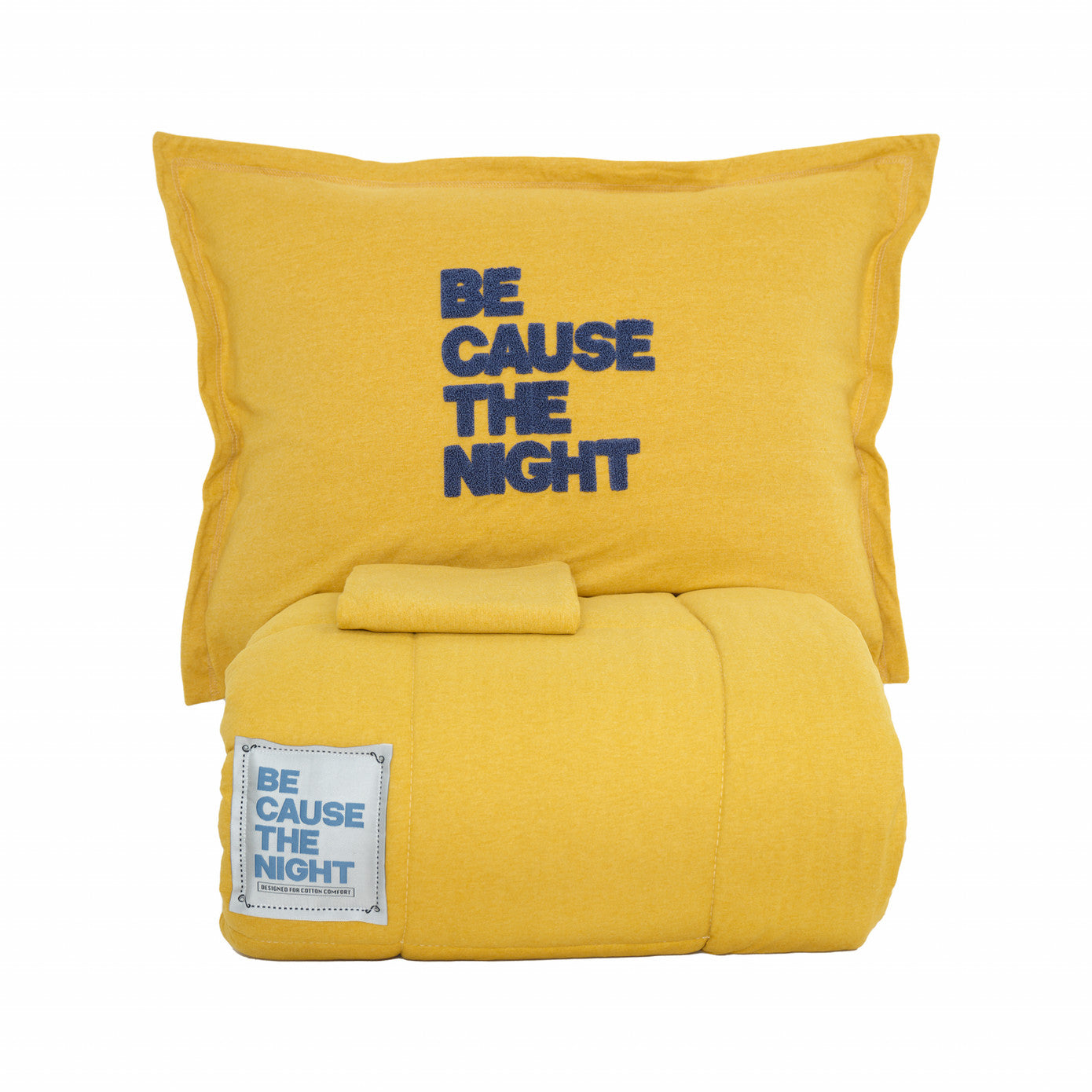 Комплект двуспального постельного белья Karaca Home Motto Cotton Comfort Горчичный