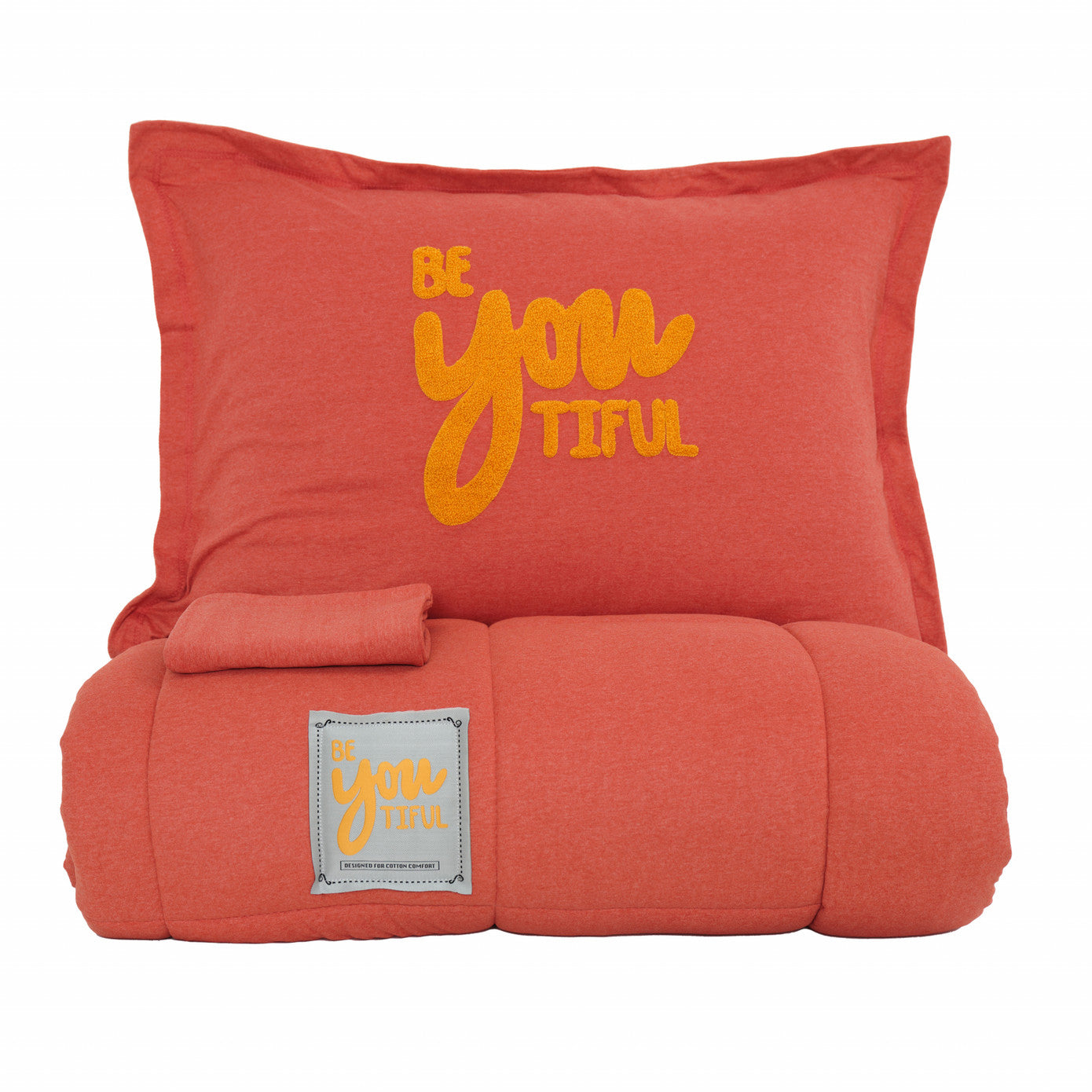 Karaca Home Motto Cotton Comfort Single Sleeping Set Coral