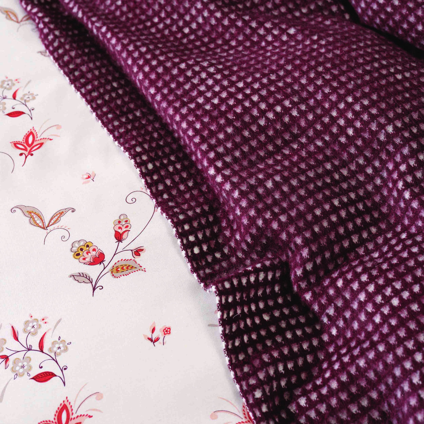 Karaca Home Luna Claret Red Двойное одеяло Комплект простыней
