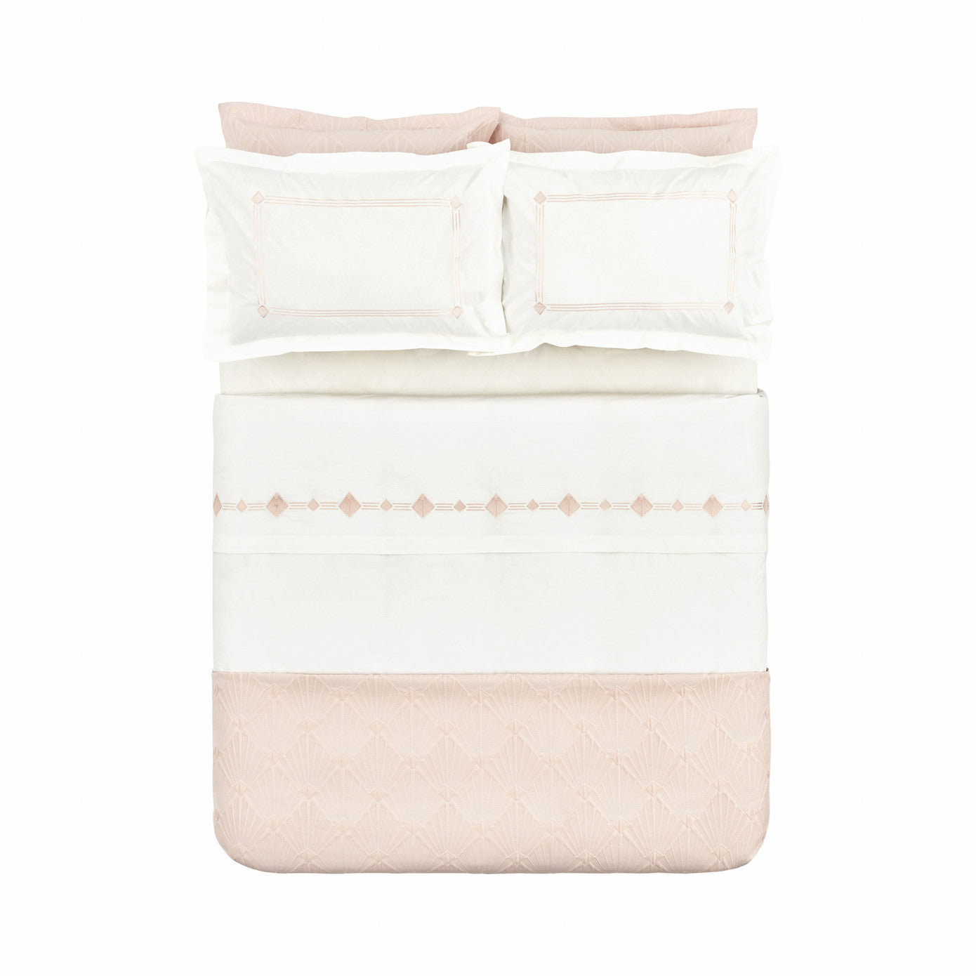 Karaca Home Diamond Double Duet Set Лосось