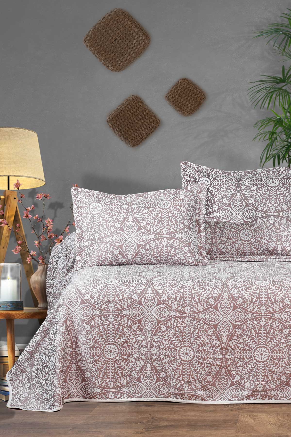 Комплект покрывала Single Cotton Crinkle Santa Rose Dry