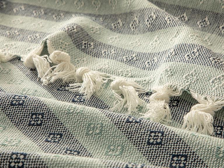 Односпальное покрывало Belle Woven 160x240 см темно-синее – Celedon