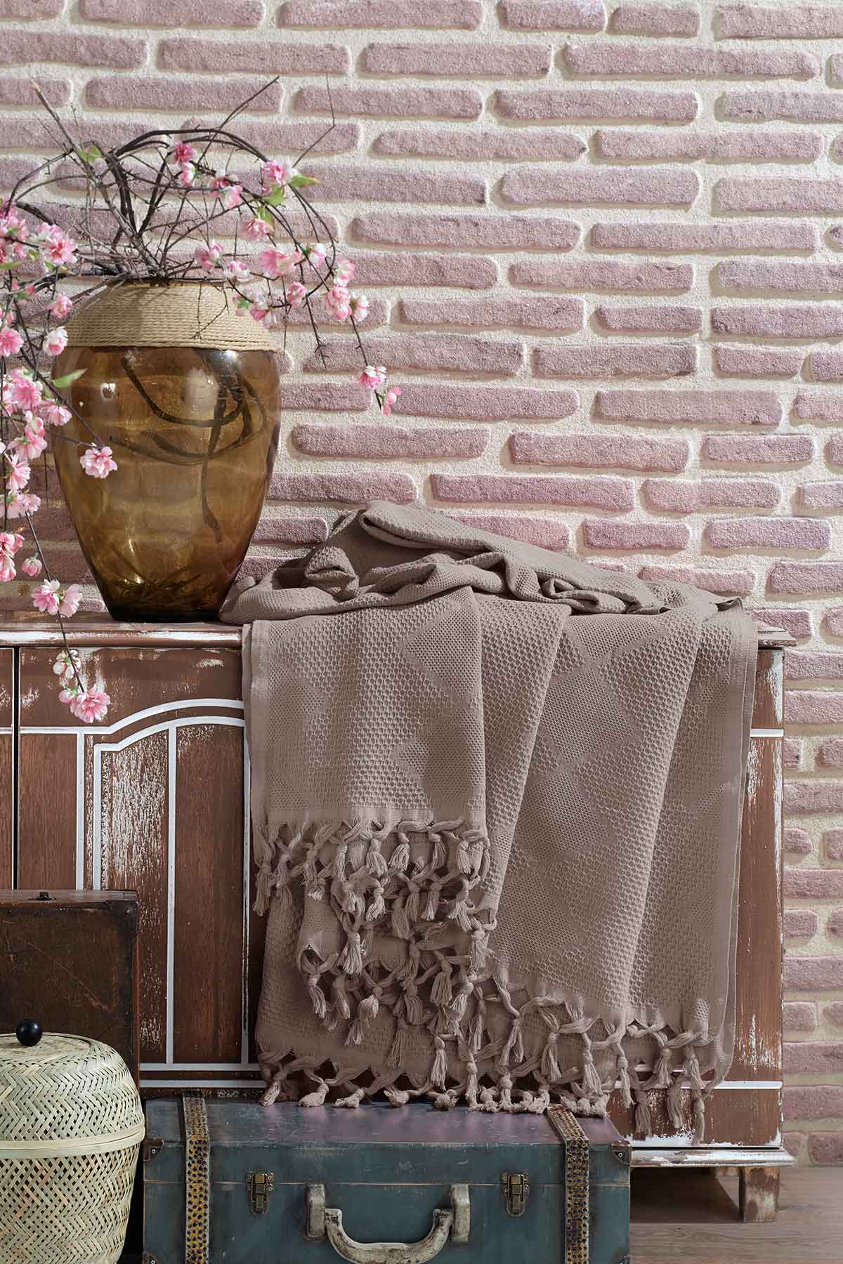100% натуральный хлопок многоцелевой пике луна норка с бахромой (220x240)