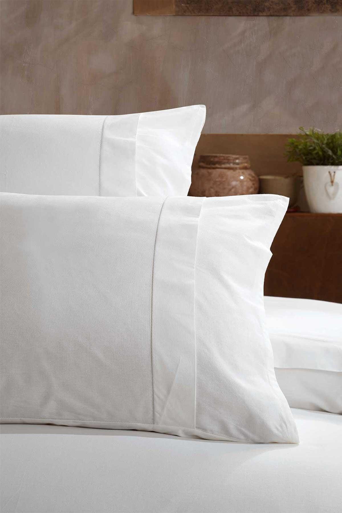 Ranfors Cotton Pillow Cover 100% Natural Cotton 2 Pieces Cream