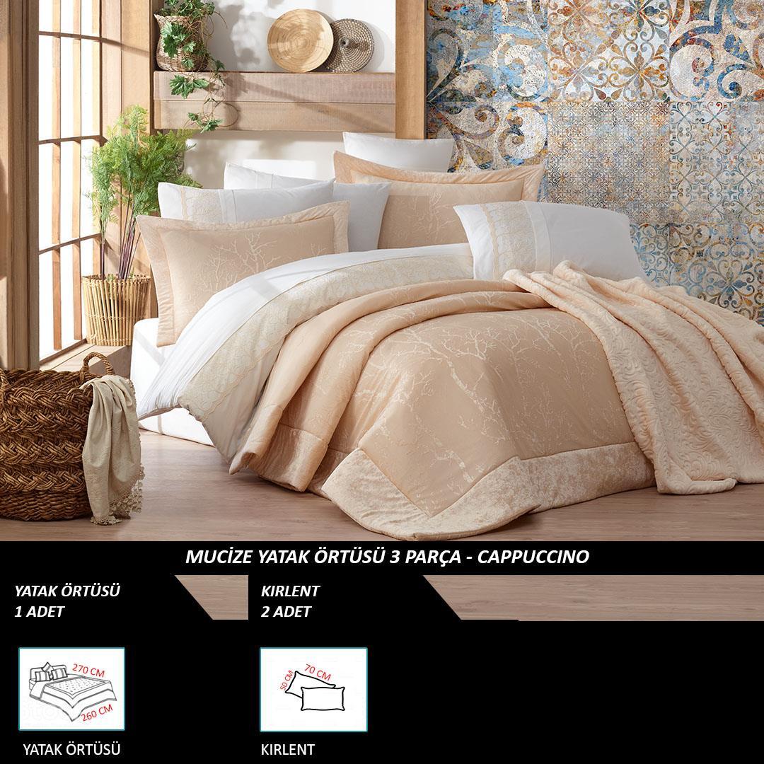 Комплект покрывала с наполнителем из двойного волокна Board Velvet Miracle Cappuccino