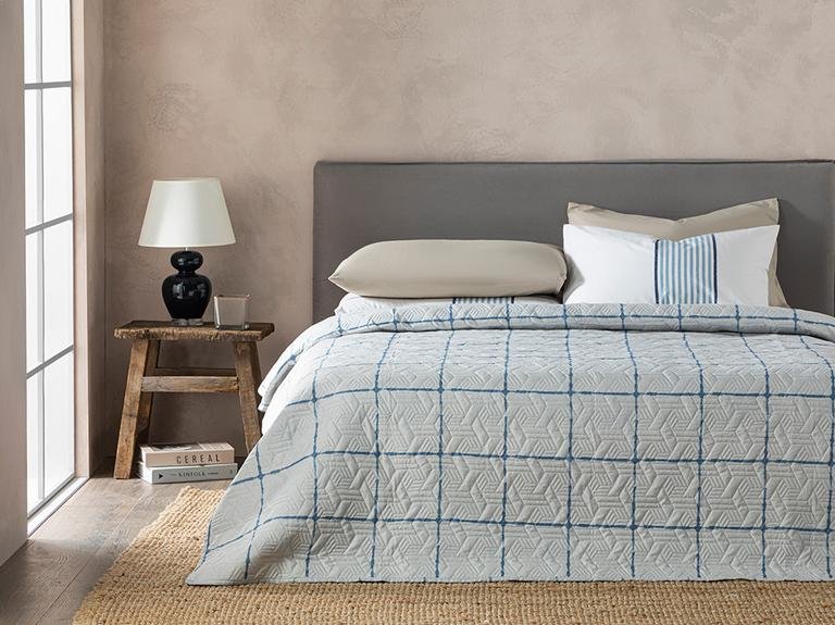 Одноместный многоцелевой чехол Ocean Plaid 160x220 см, синий