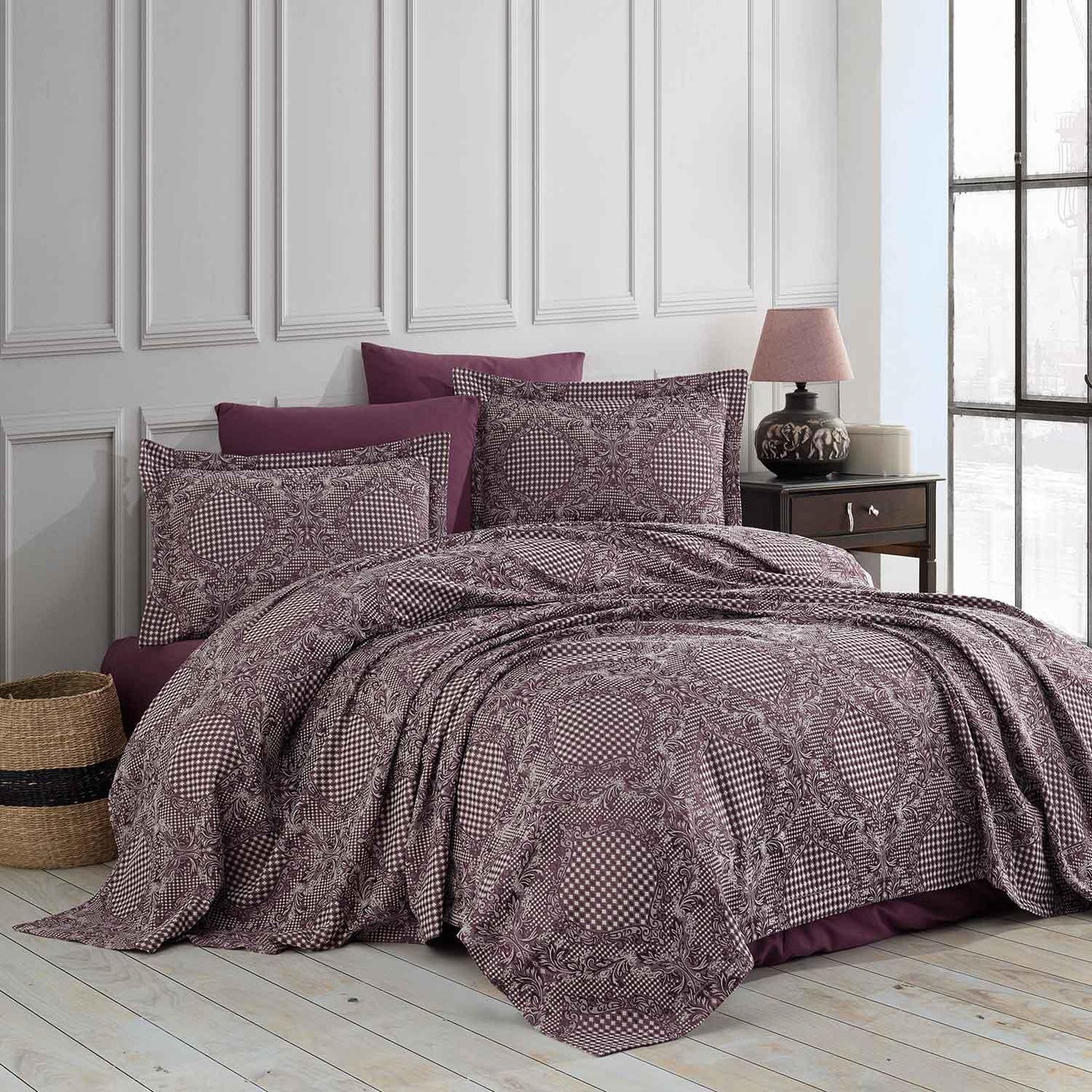 Комплект постельного белья Double Cotton Naples Plum (3 шт.)