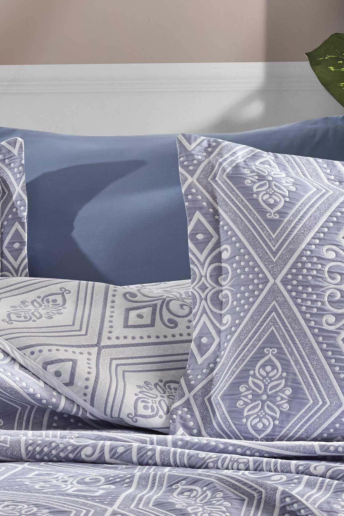 Комплект покрывала Single Cotton Crinkle Bohemian Blue