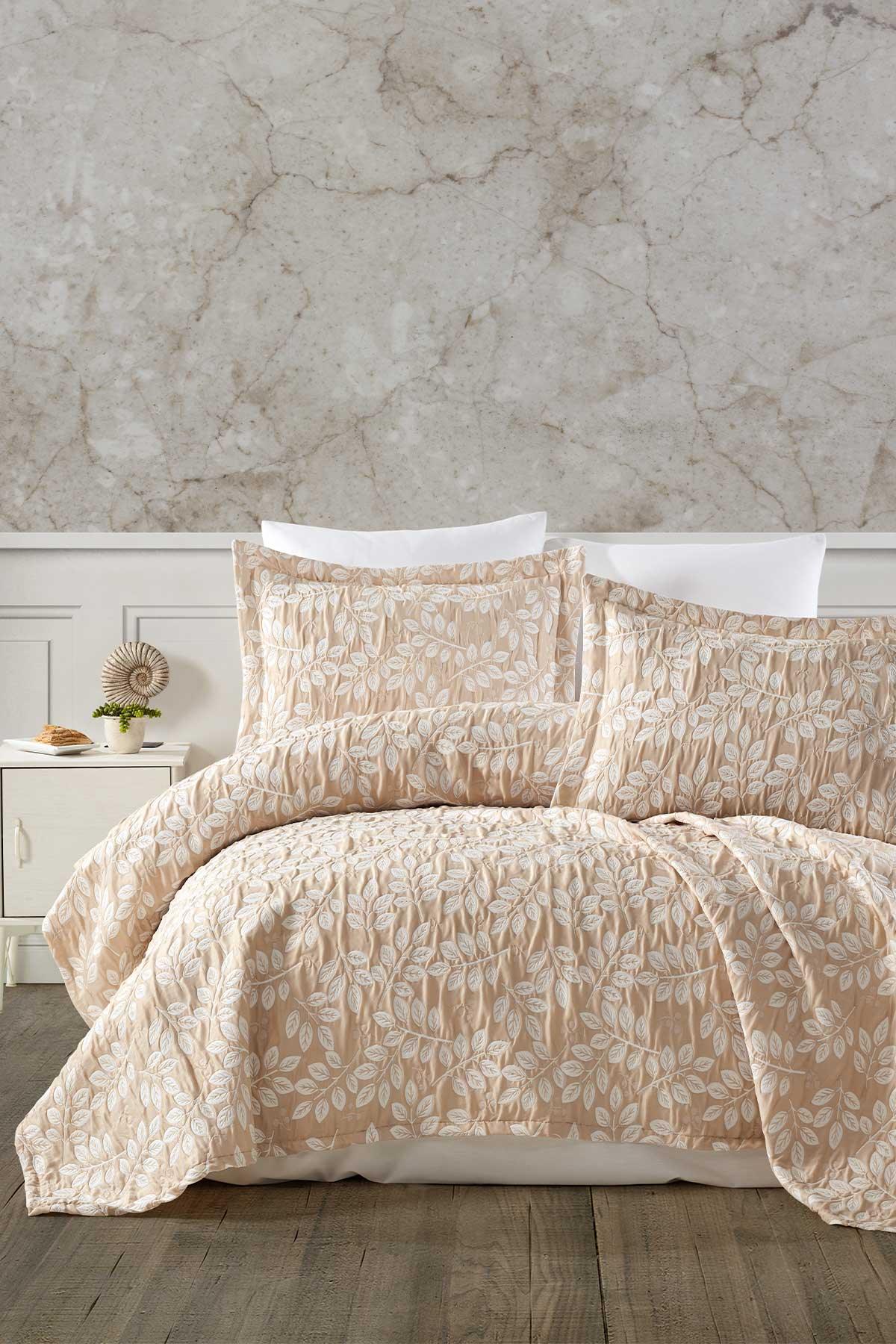 Комплект покрывала Double Cotton Crinkle Eva Cappuccino