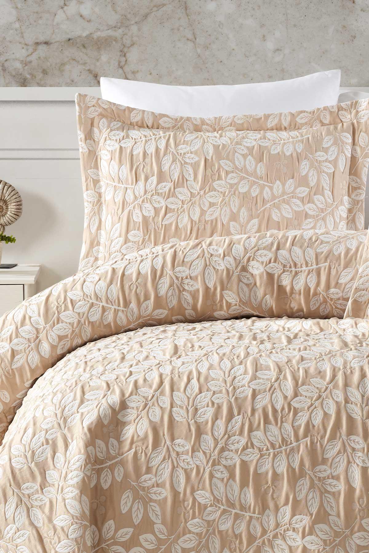 Комплект покрывала Double Cotton Crinkle Eva Cappuccino