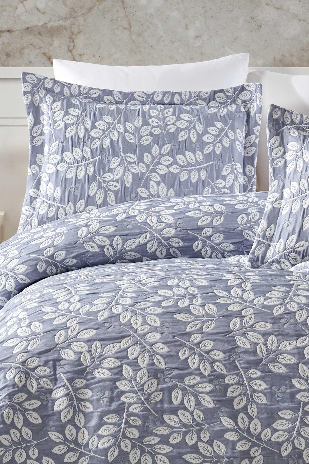 Комплект покрывала Single Cotton Crinkle Eva Blue