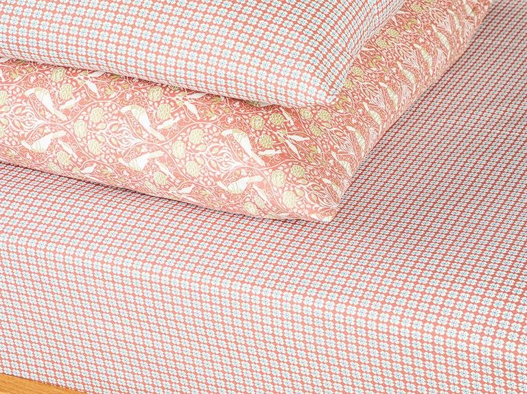 Односпальная простыня Betsey Easy-Iron 160x240 см, розовая