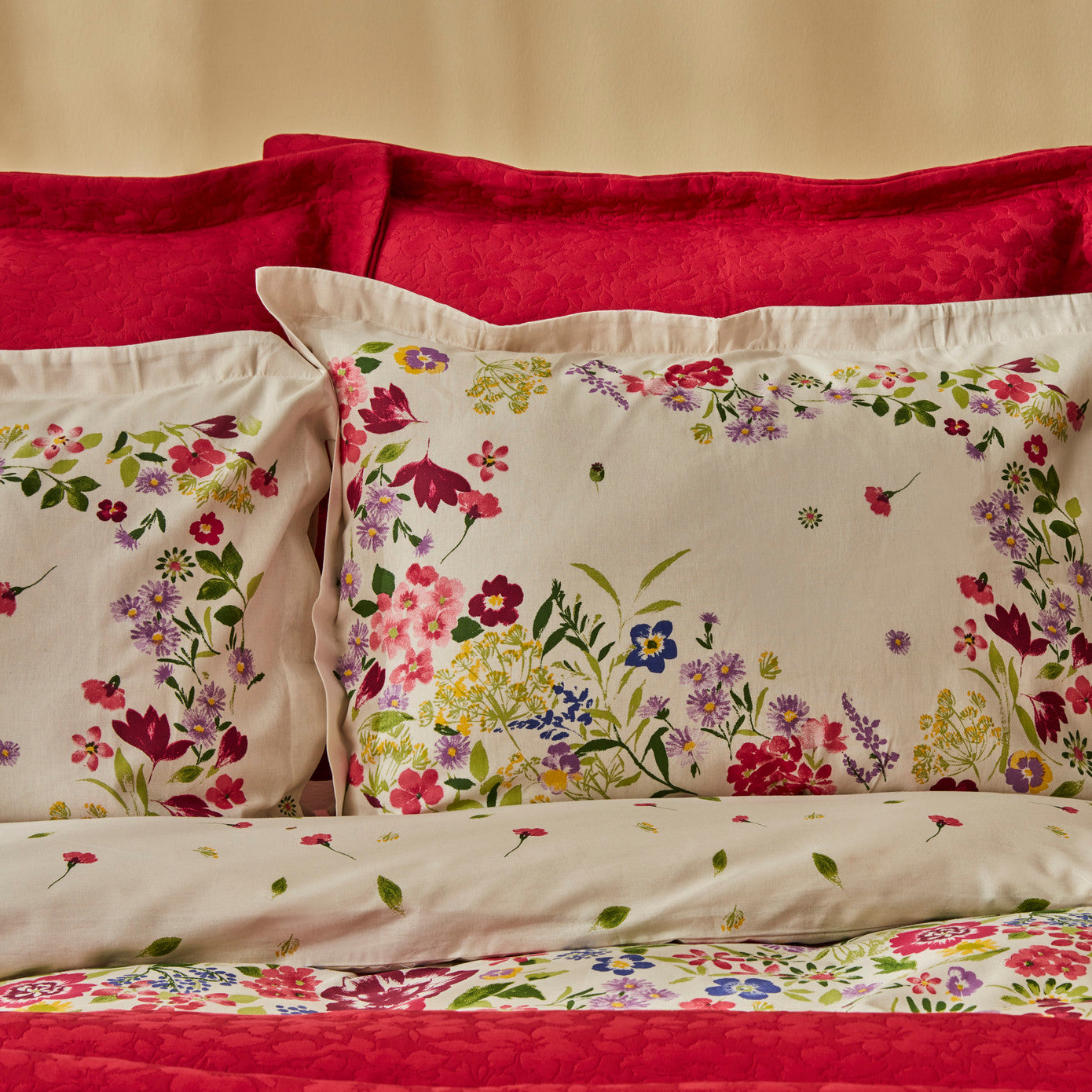 Karaca Home Lisette Cotton Double Duet Set Фуксия