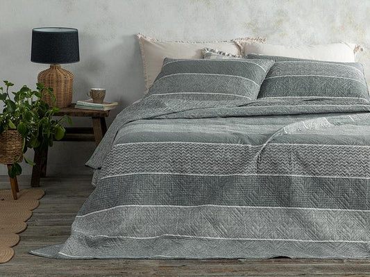 Универсальное двуспальное покрывало Natural Flow 200x220 см цвета камня
