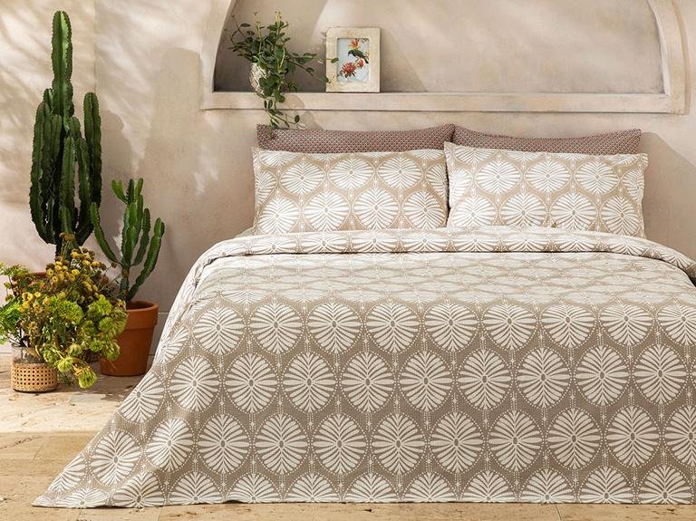Polycircles Printed Double Pique 200x220 см Бежевый
