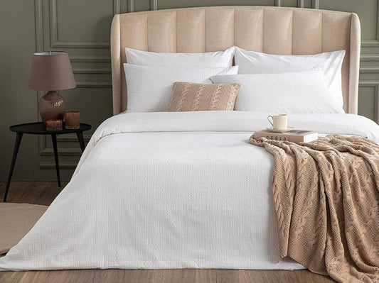 Эффектный комплект пододеяльников Gofre King Size 0; 5 см 240X220 см, белый