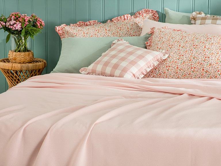 Elegancy Scalloped Double Pike 200x220 см Розовый