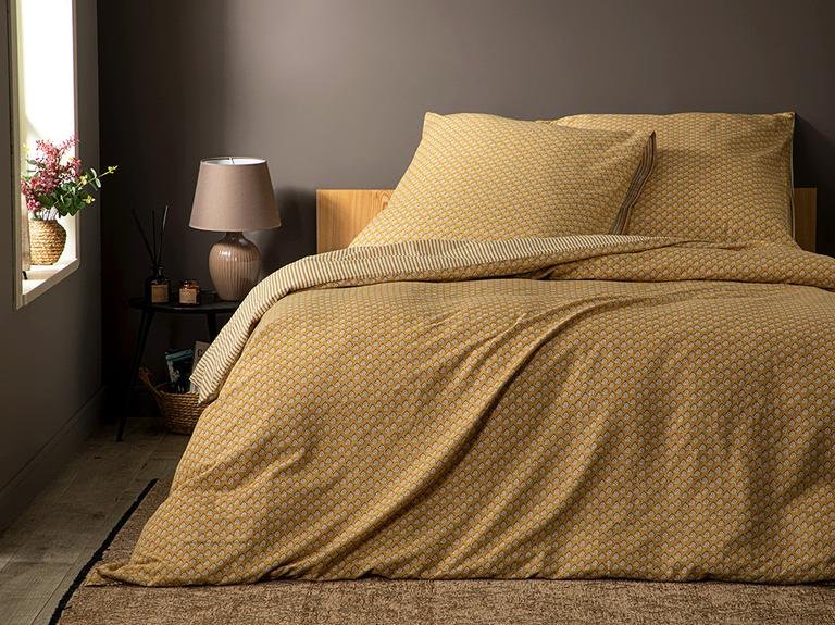 Комплект пододеяльников Palm Crepe King Size 240x220 см + 80x80 см Горчичный