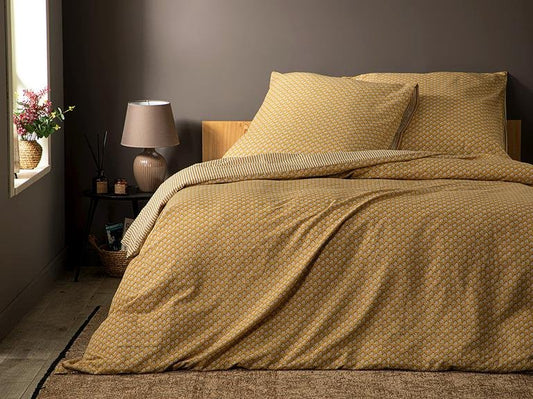 Комплект пододеяльников Palm Crepe King Size 240x220 см + 80x80 см Горчичный