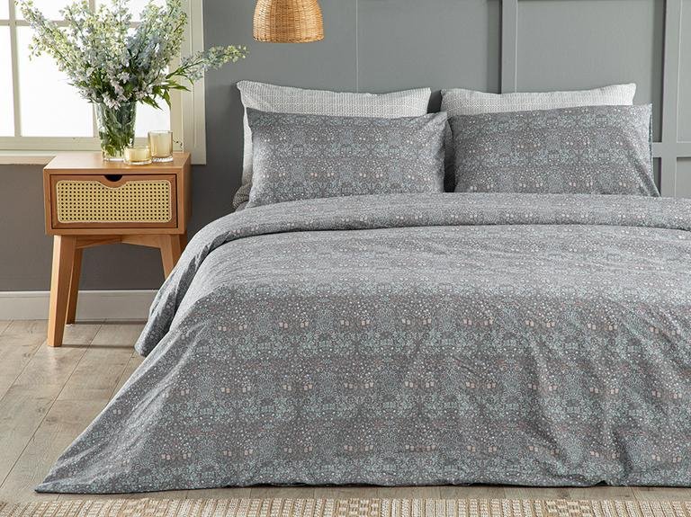 Комплект двойного пододеяльника Primrose Easy-Iron 200x220 см темно-синий
