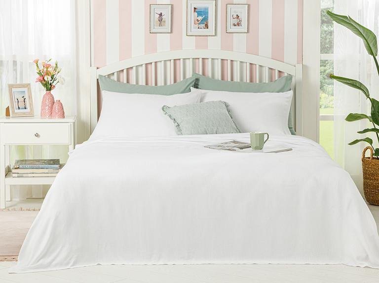 Набор Cool Stripe Soft Touch Single Pique 150x220 см, белый