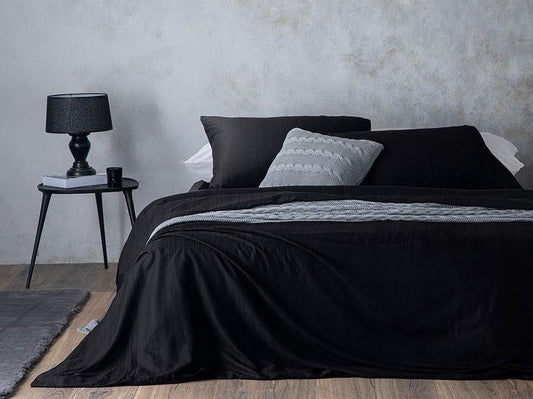 Комплект пододеяльников Aurora Silky Touch King Size 240X220 см, черный