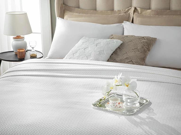 Bubble Cotton Single Pique 160X230 см, белый