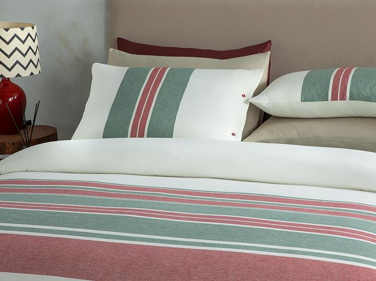 Cozy Stripe Winter Soft Single пододеяльник набор 160x220 см красно-зеленый