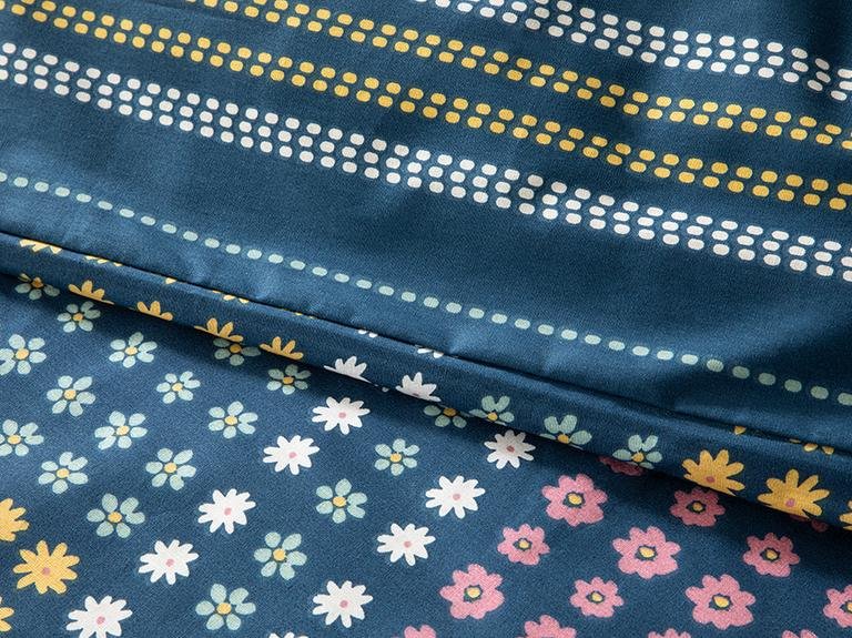 Комплект пододеяльников для пуховых одеял Daisy Patchwork из хлопка 160x220 см темно-синий