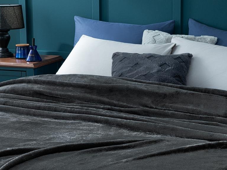 Одеяло Furry Super Soft Single 150x200 см антрацит