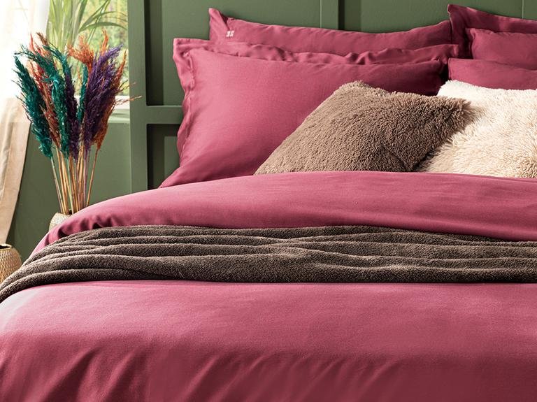 Комплект пододеяльников Grandeur Bamboo Satin King Size 240x220 см, сливовый