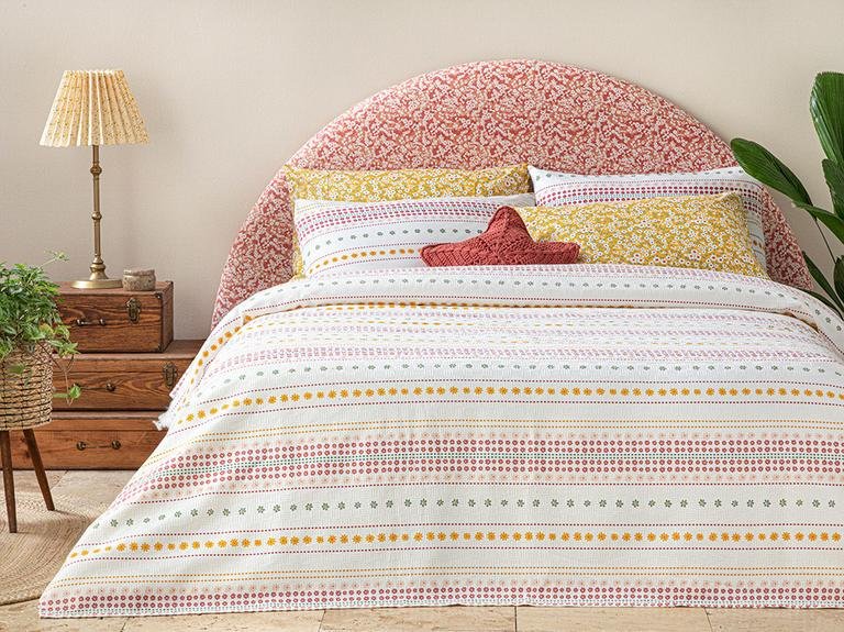 Daisy Lines Printed Single Pique 150x220 см Розовый