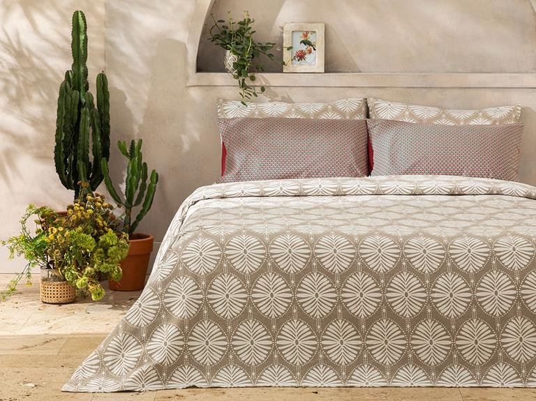 Polycircles Printed Single Pique 150x220 см Бежевый