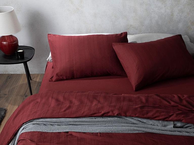 Комплект пододеяльников Aurora Silky Touch Super King Plus 260X240 см бордовый красный