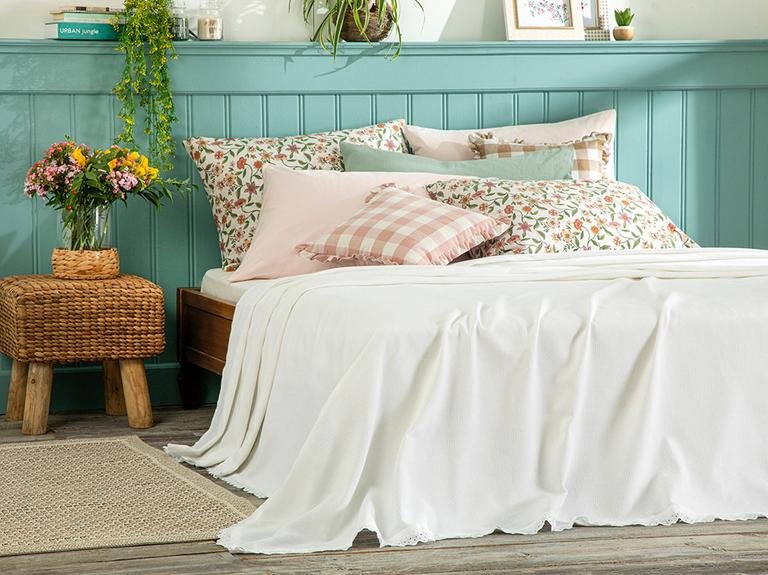 Elegancy Scalloped Double Pike 200x220 см, белый