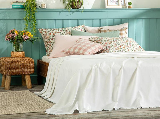 Elegancy Scalloped Double Pike 200x220 см, белый