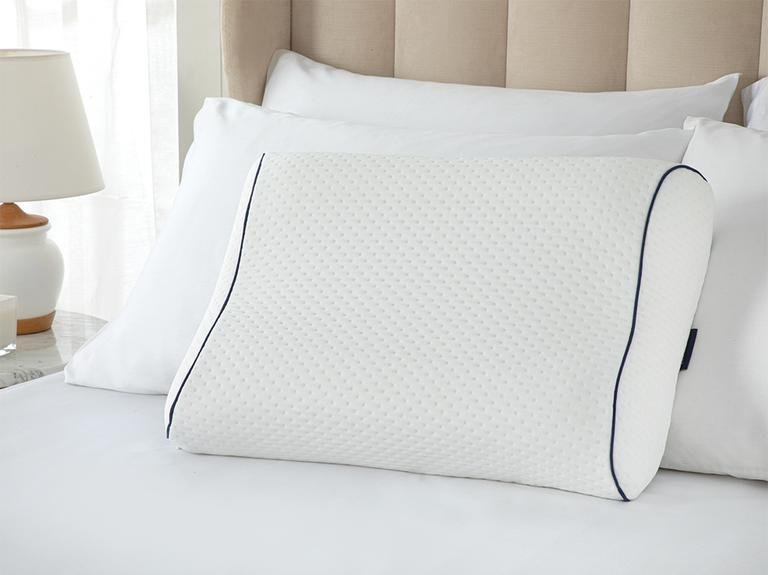 Высокая ортопедическая подушка Visco 55x40x13 см, белая