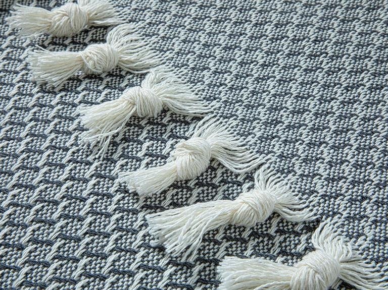 Комплект двуспального покрывала Willow Woven 240x260 см серый