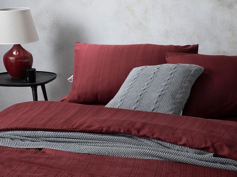 Комплект пододеяльников Aurora Silky Touch Small Single 140x200 см Бордовый Красный