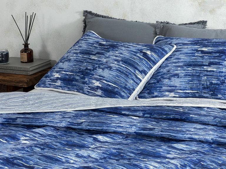 Комплект односпального покрывала Aquarelle Multi-Purpose 160x220 см темно-синий