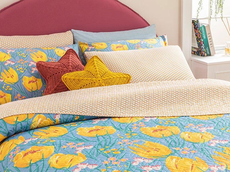 Двойная многофункциональная крышка Tulip Paradise 200x220 см, синяя